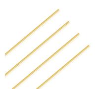 LAVMHAB Round Brass Rod 2mm x 250mm, Solid Round Brass Shaft Rods Bars for DIY Craft (4 Pcs)