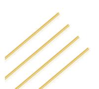 LAVMHAB Round Brass Rod 3mm x 250mm, Solid Round Brass Shaft Rods Bars for DIY Craft (4 Pcs)