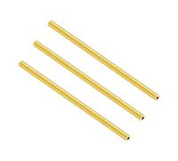 LAVMHAB Round Brass Tube 4mm OD x 1.0mm Wall Thickness x 200mm Length, Seamless Round Brass Pipes Tubing for DIY Craft (3 Pcs)