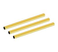 LAVMHAB Round Brass Tube 6mm OD x 0.2mm Wall Thickness x 200mm Length, Seamless Round Brass Pipes Tubing for DIY Craft (3 Pcs)