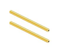 LAVMHAB Round Brass Tube 6mm OD x 1.5mm Wall Thickness x 200mm Length, Seamless Round Brass Pipes Tubing for DIY Craft (2 Pcs)