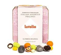 Lavolio La Foresta Incantata 150g - Assorted Nut Pralines Gift box with Almond, Hazelnut, Pistachio, Gianduia & White Chocolate - Presented in a Keepsake Metal Box