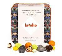 Lavolio Nutty Forest Confectionery Gift Box - Handcrafted Confections and Chocolate Covered Nuts Elegant William Morris-design gift box - Refined Elegant Chocolate Nuts Gift Set - Gluten Free - 150g