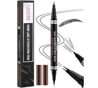 LAVONE 2 in 1 Waterproof Eyebrow Pencil with 2 Tip Microblading and Ultra Fine with Brush Ideal for Women with Natural Looking Eyebrow Effect