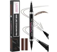 LAVONE Eyebrow Pencil, 2 in 1 Waterproof Eyebrow Pencil with Dual Tip Microblading Ultra Precise with Brush Ideal for Women with Natural Looking Eyebrows
