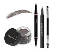 LAVONE - 【Eyebrow Pencil Makeup Kit】: LAVONE Eyebrow Kit with 2-in-1 Microblading Eyebrow Pencil, Eyebrow Ointment, Eyeliner and Double Brow Brush