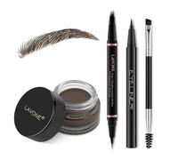 LAVONE Eyebrow Pencil Makeup Kit with Microblading Pen for Eyebrows Waterproof 2 in 1 Eyebrow Ointment, Eyeliner and Eyebrow Brush, Pencil Kit