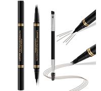 LAVONE Eyebrow Pencil Set with 4 Waterproof Microblading Pens, Eyebrow Pencil, Eyeliner, Eyebrow Ointment and Double Tip Eyebrow Brush, Eyebrow Pencil Set for Eyebrows