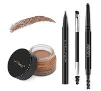 LAVONE Eyebrow Pencil Set with Eyebrow Pencil, Set of 3 Seals for Eyebrows, Makeup Waterproof Eyeliner, Eyes, Ointment and Double Eyebrow Brush