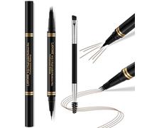 LAVONE Waterproof Eyebrow Pencil 2 in 1 with 4 Microblading Brow Pen and Ultra Precise Eyebrow Pencil with Double Tip, Eyebrow Makeup for