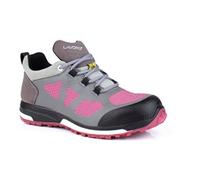 Beeswift Leia Ladies Anti-Static Non-Metallic Lace-up Shoe Grey/Pink 7 - LAV1215