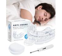 Lavrebu Anti Snoring Mouthpiece for Sleeping, Effective Snoring Aids Sleep aid, Adjustable Oral Mouth Guard,Anti Snore Mouth Guard Snore Stopper Sleep Apnea to Reduce snoring for Men & Women
