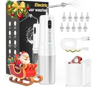 Lavrebu Ear Wax Removal Kit,USB Electric Water Powered Ear Cleaner with 10 Replaceable Tips,4 Cleaning Modes IPX7 Waterproof Ear Irrigation System Ear Flushing Cleaning Tool for Kids Adults Home Use