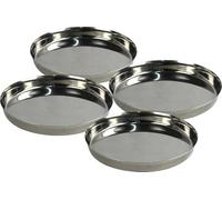 LAVV HOUSEWARES LTD 4X Stainless Steel Deep Dinner Plate Curry Balti Dish Polished Mirror Finish (26cm)
