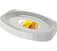 LAVV HOUSEWARES LTD Large Disposable Aluminium Foil Serving Platter Trays 10PK (28 x 42cm (17"))
