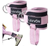 LAVVON Ankle Straps for Cable Machines Kickbacks - Adjustable Comfort Ankle Cable Attachments for Gym Ankle Cuff Cable Machine Glute Kickback Straps - Leg Extensions, Curls & Ankle Cuffs Women