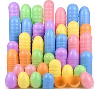 Lavwix 120Pcs Pastel Easter Eggs, 2.4" Fillable Plastic Easter Eggs Empty Colorful Eggshell Bulks for Easter Hunt, Easter Basket Stuffers Filler, Filling Treats, Party Favor, Classroom Prize Supplies