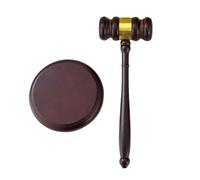Law and Order Hammer - Lawyer Gavel Set, Auctioneer Mallet | Traditional Judicial Accessory for Meeting Graduation Costume Party Office Law School Courtroom Moot Courts Corporate Signing