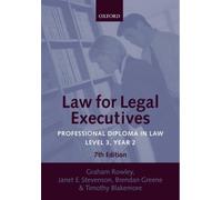 Law for Legal Executives : Professional Diploma in Law, Level 3 Year 2