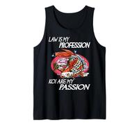 Law is My Profession Koi are My Passion Funny Koi Keeper Tank Top