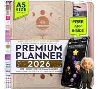 Law of Attraction Planner 2026 - Hourly, Weekly & Monthly Goal Setting Planner with Panduo App | 12 Month Productivity, Life & Gratitude Journal | Include Foldable Vision Board, Gift Box & Stickers