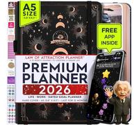 Law of Attraction Planner 2026 - Hourly, Weekly & Monthly Goal Setting Planner with Panduo App | 12 Month Productivity, Life & Gratitude Journal | Include Foldable Vision Board, Gift Box & Stickers