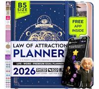 Law of Attraction Planner 2026 - Hourly, Weekly & Monthly Goal Setting Planner with Panduo App | 12 Month Productivity, Life & Gratitude Journal | Include Foldable Vision Board, Gift Box & Stickers