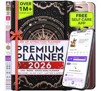Law of Attraction Planner 2026 - Hourly, Weekly & Monthly Goal Setting Planner with Productivity App | 12 Month Life & Gratitude Journal | Include Foldable Vision Board, Gift Box & Stickers