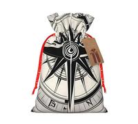 Law Of The Compass Navigation 1 Print Christmas Drawstring Gift Bags Festive Sack Xmas Birthday Party Present Packaging