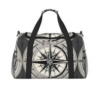Law of the Compass Navigation 1 Print Everyday Use Travel Duffle Bag Large Capacity Travel Bag Stylish Functional Bag, Black, One Size