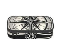 Law of The Compass Navigation 1 Print Teen Large Storage Pencil Case Stationery Organizer School College Business Travel