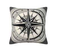 Law Of The Compass Navigation 1 Print Throw Pillow Linen Square Throw Pillow Cover For Living Room Sofa Bed Pillowcase