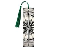 Law of The Compass Navigation 1 Print Wood Bookmark for Women Men,with Tassels Reading Bookmarks for Book Lovers,Gifts