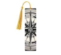 Law of The Compass Navigation 1 Print Wood Bookmark for Women Men,with Tassels Reading Bookmarks for Book Lovers,Gifts
