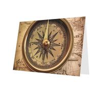Law of the Compass Navigation Holiday Cards | Double Sided Glitter Cardstock | Christmas, Birthday, Valentine's Day, Wedding & Party Invitations | Envelopes Included