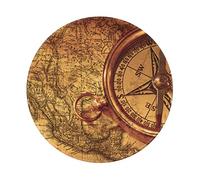 Law of the Compass Navigation Print Mouse Pad Non-Slip Round Mouse Mat Large Mousepad For Work Desk Accessories 20 x 20 cm