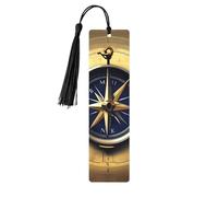 Law of The Compass Navigation Print Wood Bookmark for Women Men,with Tassels Reading Bookmarks for Book Lovers,Gifts