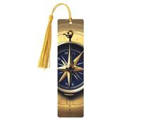 Law of The Compass Navigation Print Wood Bookmark for Women Men,with Tassels Reading Bookmarks for Book Lovers,Gifts