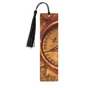 Law of The Compass Navigation Print Wooden Bookmark Bookmarks with Tassels Book Marks for Reading Hardcover Books Notebooks