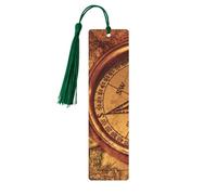 Law of The Compass Navigation Print Wooden Bookmark Bookmarks with Tassels Book Marks for Reading Hardcover Books Notebooks