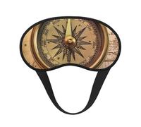 Law of The Compass Navigation Sleep Mask for Side Sleeper, Blackout Sleep Eye Mask Comfortable Blindfold Eyeshade Soft Breathable Sleeping Mask with Elastic Strap Silk Eye Covers for Travel