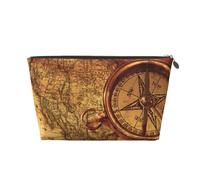 Law of The Compass Navigation Vagilo Leather Toiletry Bag - Stylish & Durable Toiletry Kit for Travelers, Cosmetic Organizer, Makeup Bag, Carry-On, Portable Organizer, Zippered Pouch