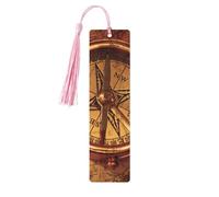 Law of The Compass Navigation Wooden Bookmark Book Lovers Tassels Crafts Accessories Reading Book Club Party