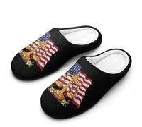 Law Scale of Justices U.S Flag Mens House Slippers Cotton Home Shoes 10