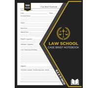 Law School Case Brief Notebook: IRAC CRAC CREAC Templates | 100 Cases | Case Brief for Law Students