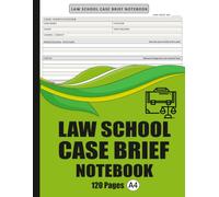 law School Case Brief Notebook: Track Facts, Issues, Rules, Analysis, Conclusions & Key Precedents