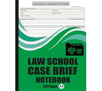 law School Case Brief Notebook: Track Facts, Issues, Rules, Analysis, Conclusions & Key Precedents