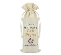 Law School Graduation Wine Bag - Law Degree Gift for Lawyers, Attorneys, Judges & More