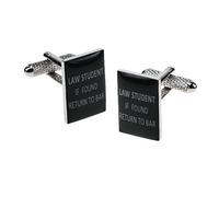 Law Student - If Found Return to Bar Cufflinks in Gift Box - Onyx-Art London CK805