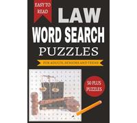 Law Word Search Puzzle: Word Searches with Easy to Read Print about Law and Other Related Items | 6x9 inches, 110 pages | 50+ Puzzles... Gifts for Vacations, Holidays and Free Times